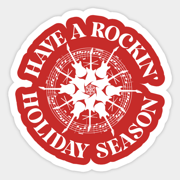 Have A Rockin' Holiday Season! Sticker by BRAVOMAXXX